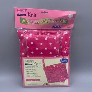 Fabri Knit by Cranston Knitting Fabric Kit Pretty in Pink Purse Knitting Kit